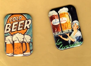 BEER  MAGNETS   2  REFRIGERATOR MAGNET 2"X3" WITH ROUNDED CORNER - Picture 1 of 2