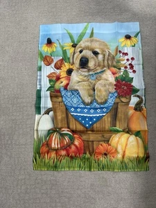 Puppy Fall Decorative Flag NWOT - Picture 1 of 1