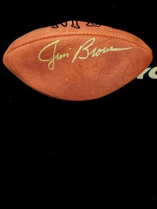 Jim Brown Signed Football Clevland Browns PSA Certified *Problem Inflating - Picture 1 of 2