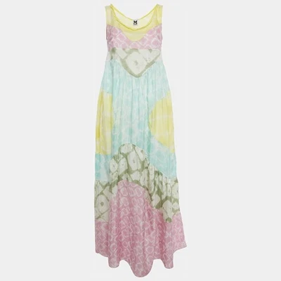 Maxi Vestido M Missoni Multicolor Estampado TieDye Seda Sin Mangas S Foto 1 de 4