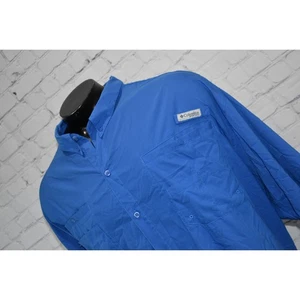 Columbia Mens Size 5XLT TALL PFG Performance Fishing Gear Shirt Vented Polyester - Picture 1 of 6