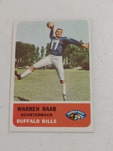 WARREN RABB 1962 FLEER RC # 22 LSU TIGERS BUFFALO BILLS NATIONAL CHAMPION 🐯🏈 - Picture 1 of 3