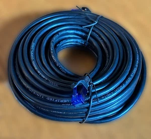 Cat6 Ethernet Cable Network Wire Internet Patch 50ft Cable - BLACK - FREE SHIP! - Picture 1 of 5