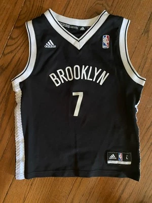 Jeremy Lin Brooklyn Nets Adidas Shirt #7 size youth Boys L (fits Like An 7-8) - Image 1 of 3