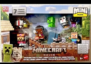 NEW IN BOX MINECRAFT MOVIE OVERWORLD BATTLE PACK MINI MODE FIGURES - Picture 1 of 8