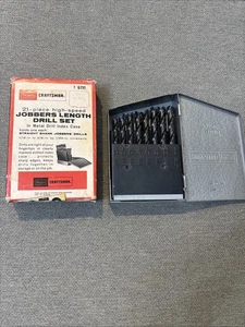 Raro - Nuevo de Lote Antiguo Juego de Taladro Jobbers Longitud 21 Piezas en Estuche Índice de Metal 6719 - Imagen 1 de 23