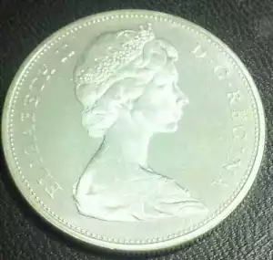 1965 Kanada Silberdollar HERVORRAGENDER EDELSTEIN BU + Kamee Proof Wie kleine Perlen Spitz 5 - Bild 1 von 1