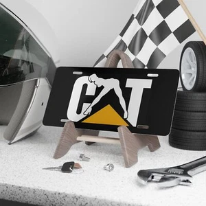 Placa de matrícula, placa de tocador frontal CAT DIESEL, arte rupestre de hombre de garaje para mujer, regalo - Imagen 1 de 7