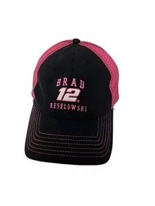 Penske Racing Brad Keselowski 12 Adjustable Baseball Hat Cap Pink & Black - Picture 1 of 6