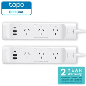 Tapo P300 Smart Wi-Fi Power Strip 18W Fast Charging Voice Control Schedule 2Pack - Picture 1 of 8