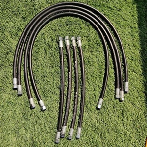 JCB GATES - 3/8 BSP FRONT LOADER ARM HOSE KIT L+R, 8 PCS. (612/00100 612/71002) - Picture 1 of 10