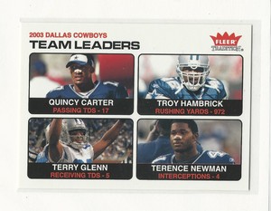 Terence Newman/Terry Glenn/Quincy Carter/Troy Hambrick 2004 Fleer Tradition 