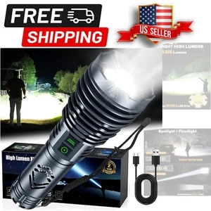 2024 Tactical Flashlight, 1500000 Lumens, Rechargeable - Waterproof & Durable - Picture 1 of 11