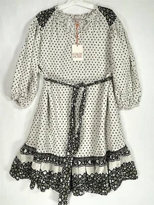 Knox Rose Dress Womens X-Small A-Line Pockets Belted 3/4-Sleeve Off White - Picture 1 of 10