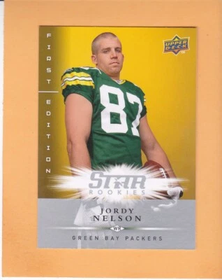 JORDY NELSON 2008 UD FIRST EDITION FOOTBALL ROOKIE #172 GREEN BAY PACKERS NM-MT - Image 1 of 2