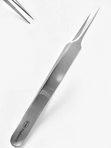 MICRO TWEEZER 12 cm  FINE PRECISE Tip surgical medical dissection  - Picture 1 of 10