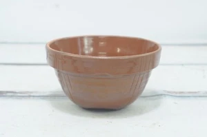 Vintage . Steingut Vorbereitungsschüssel Rührschüssel Vintage braun gelb Ware? Schüssel 8" - Bild 1 von 10