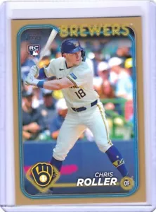 Chris Roller /2024 GOLD ROOKIE CARD 2024 Topps Update #US242 Brewers - Picture 1 of 5