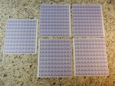 FIVE (5) Sheets-100 of the 1952 NATO Alliance .03 Stamp, Scott# 1008 -AllPerfect - Image 1 of 4