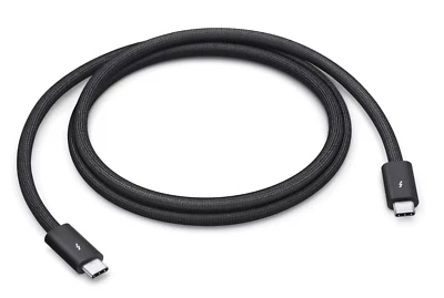 *APPLE Thunderbolt 4 USB-C Pro Cable *1m Black *OEM *A2804 MU883AM/A *Good cond. - Image 1 of 3