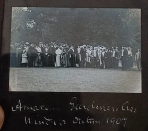 Antique Glass Lantern Slide Amateur Gardeners Windsor? 1907 - Picture 1 of 2