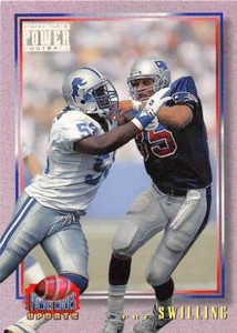 PAT SWILLING 1993 PRO SET POWER UPDATE MOVES #7 LIONS  (BOX 43) ID:14016