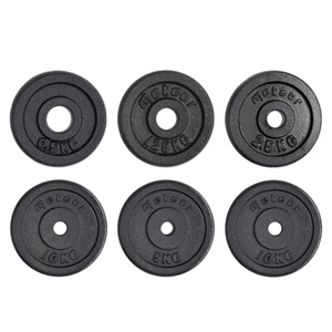 METEOR 0.5-10kg Standard Cast Iron Weight Plate Weightlifting Dumbbell Barbell - Picture 1 of 81