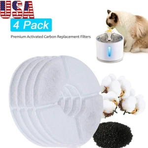 4 filtros de fuente de agua para mascotas para dispensador automático de platos para tazón para gatos - Imagen 1 de 9