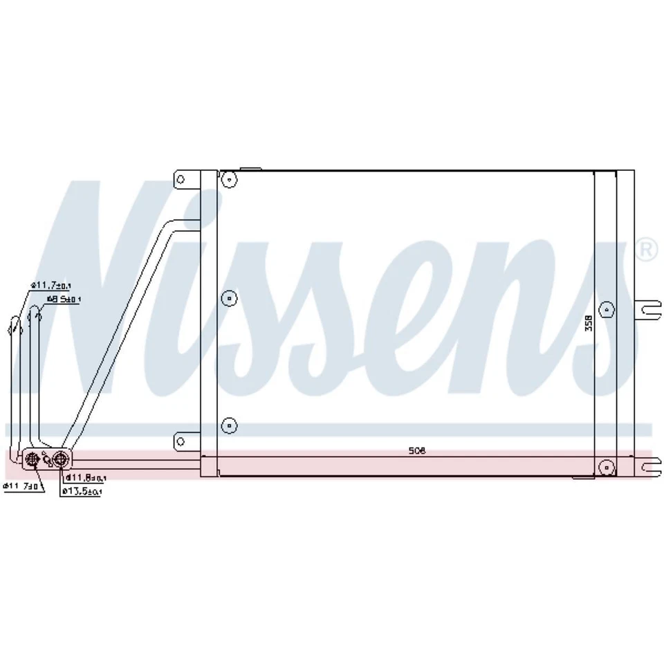 Condensador Acondicionado Aluminio Nissens para Opel Vectra B Caravan 31_ J96 - Imagen 1 de 1