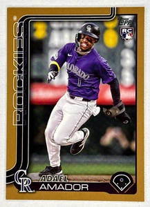 2025 Topps Series 1 Adael Amador RC Gold /2025 #191 Colorado Rockies - Imagen 1 de 2
