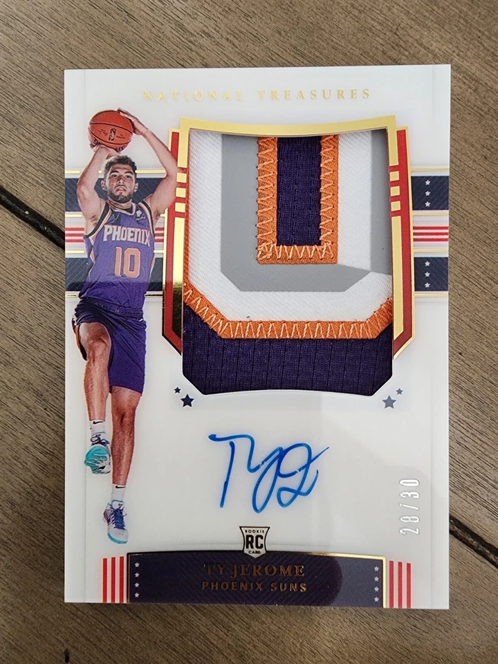 Ty Jerome 2019-20 National Treasures RPA Rookie Patch RC Auto FOTL /30 - Image 1 of 2