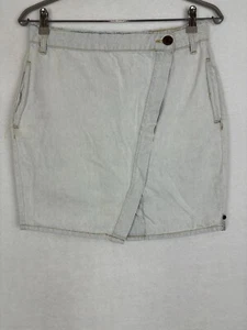 One Teaspoon Womens Skirt Light Blue Size 30 Cotton Blend Denim Jean Wrap - Picture 1 of 9