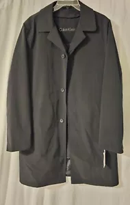 NUEVO CON ETIQUETAS - Abrigo negro Calvin Klein para hombre con forro de cremallera para hombre talla 42L chaqueta - Imagen 1 de 9