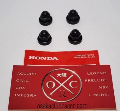 4x Genuine OEM Acura Rear Spoiler Nut Set 6mm Cap 01-03 3.2CL 99-03 TL 02-06 RSX - Image 1 of 4