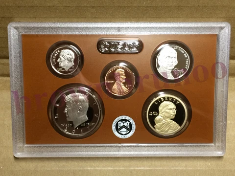2017 S Partial PROOF Kennedy Half Penny Dime Nickel Native $1 5 Coins NO BOX COA Cover