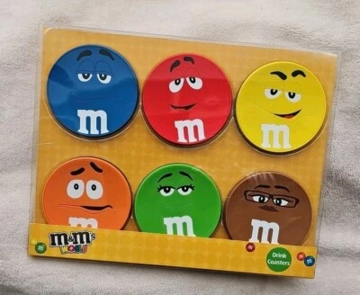 Genuine London M&M's World Drinks Coaster Rainbow Silicone Bar Candy Sweets M&M - Image 1 of 2