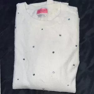 Suéter Kate Spade Adornado con Estrás Cuello Redondo Pullover Elegante Informal XS - Imagen 1 de 7