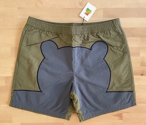 Teddy Fresh Dusty Blue Bear Silhouette Swim Shorts Trunks size Medium NWT NEW - Picture 1 of 5