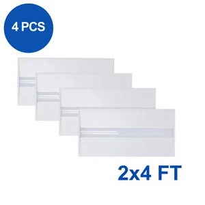 4Pack 2x4 LED Troffer Light Dimmable 4500LM 4000K 36W - Picture 1 of 6