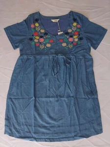 frugi bloom M Lightweight Denim Smock Tunic Mid Wash Denim - Picture 1 of 13