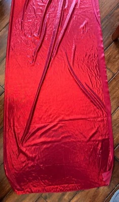 Red Shiny Metallic Liquid Knit Stretch Fabric 4x44”Perfect 4 Sexy Cocktail Dress - Image 1 of 4
