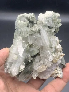 760 Grams Lustrous Chlorine Quartz Specimens Lot Of 2 Pieces. - Picture 1 of 19