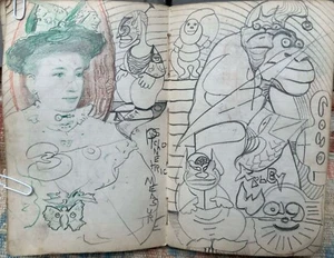 Harold Hume Piffard 1867-1939 Personal Sketch Book Art Aviation Illustrator - Picture 1 of 24