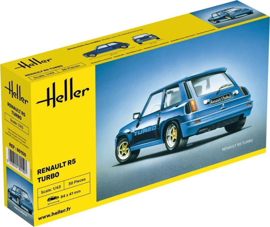 Modellino auto model kit di montaggio Heller  RENAULT 5 TURBO scala 1:43 - Immagine 1 di 1