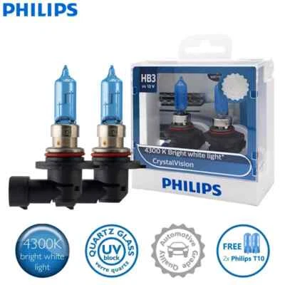 Philips HB3 9005 12V 60W Crystal Vision 4300K White Light Halogen Car Headlight - Image 1 of 4