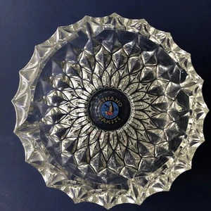 Vintage Hinano Tahiti Glas Aschenbecher - 7" Kristallglas - Sammlerstück - Bild 1 von 6
