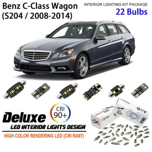 LED Interior Light Kit + Number Plate Light Bulbs for Benz C Class Wagon S204 - Picture 1 of 9
