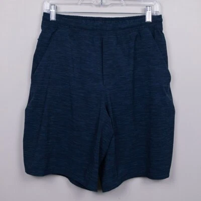 Pantalones cortos forrados azul marino Lululemon Pace Breaker para hombre-M Foto 1 de 4