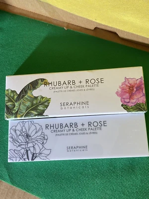 Seraphine Botanicals Rhubarb + Rose Creamy Lip & Cheek Palette 7g/0.25ozNewInBox - Image 1 of 4