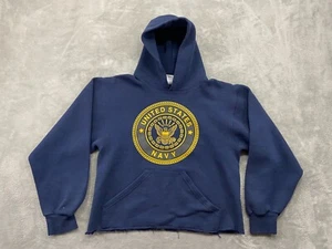 Vintage Navy Midshipmen Sweatshirt Women's Small Hoodie Made In USA Retro Y2k - Picture 1 of 14